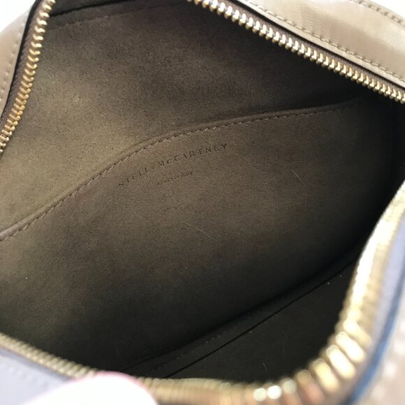Stella McCartney Logo Camera Bag Crossbody Purse Womens Moss Taupe Vegan Leather - Picture 11 of 16